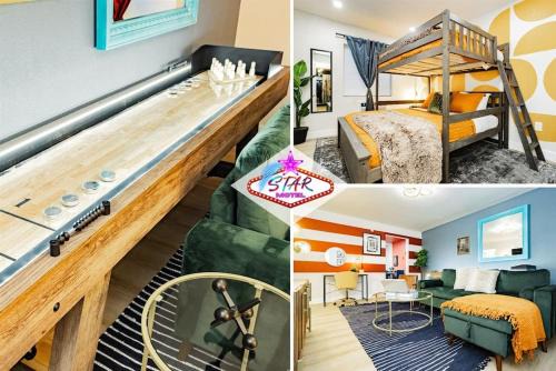 Gateway District House | Arts Dist. Strip-View Balcony Suite | Games + Desk