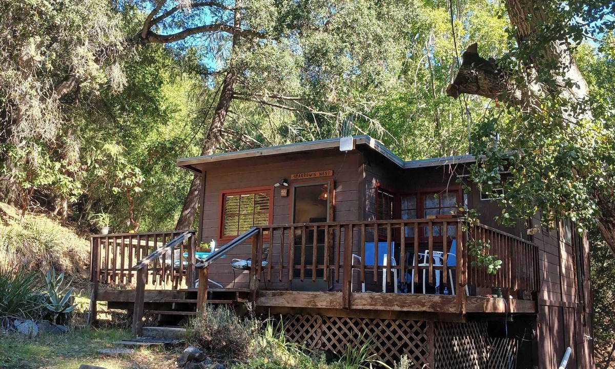 Holy City Cabin | Charming 1 Bdrm Cabin at Lupin Lodge Clothing-Optional Naturist Resort Los Gatos