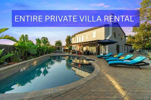 Fallbrook House | Entire Private House 3000 Sq ft Villa, Pool, Hot Tub, Nature, Garage, Winery, 5 Bedrooms 4 Bathrooms Available Now