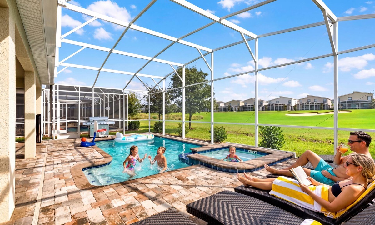 Four Corners House | Feels Like Funshine 8BR Pool and Spa 150" Theater Golf Views