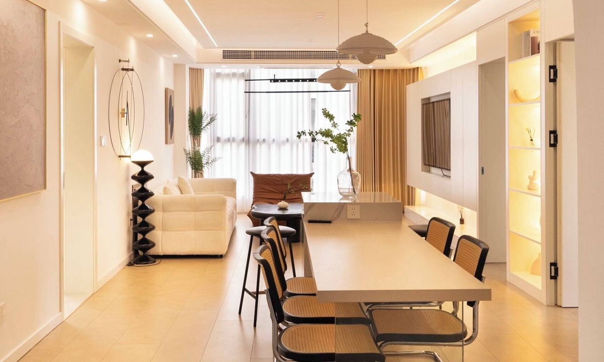 Huangpu Apartment | high-end bespoke interior fit-out with 3-bedroom apartment