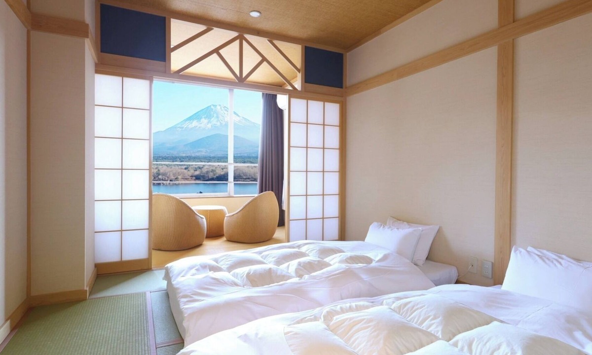 Fujikawaguchiko Hotel | Japanese roomtypeB panoramic view of Mt Fuji Lake Shoji/Minamitsurugun Yamanashi