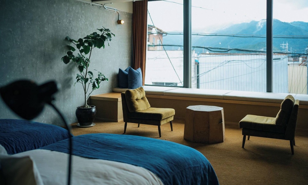 Shimo-yoshida Hotel | SARUYA HOSTEL KIKU Spacious Westernstyle twin r/Fujiyoshida Yamanashi