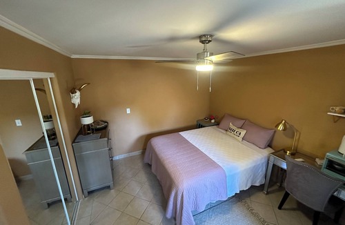 Mira Monte House | 1-bedroom 1 bath suite on farmhouse property next to water fountain