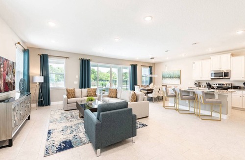 Bay Lake House | Chic Home with Gaming Loft at Encore
