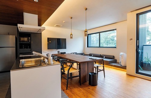 Akaogi Hotel | Family Room Natural Kitchen with stove/Oshimagun Kagoshima
