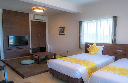 Nakadomari Hotel | For 4 people Partial Ocean View Twin vs | Roo/Kunigami-gun Okinawa