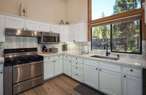 Tahoe Vista House | Lake Views, Hot Tub, Across from Beach, Garage "Sandy Shores Villa"
