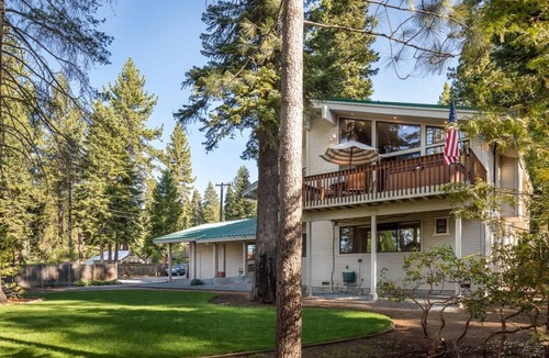Tahoe Vista House | Lake Views, Hot Tub, Across from Beach, Garage "Sandy Shores Villa"
