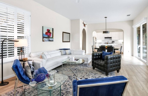 Rancho Mirage House | Luxury lakefront desert home w/private pool, pool spa, putting greens