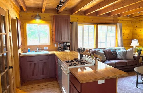 Greenville Cabin | Meyers Ranch Group Cabins - Peaceful Wooded Retreat - Hot Springs + Swimming
