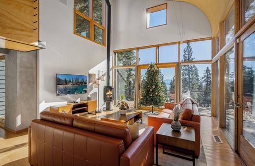 Tahoe Vista House | Modern Tahoe Lodge | King & Queen Suite, Deck, Near Lake Tahoe, Park & Trails