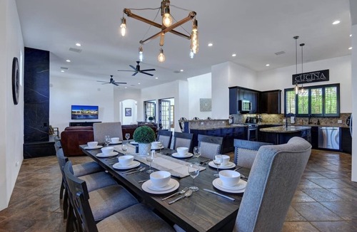 Chino Canyon Villa | Movie Theater, Game Room, Pool, Hot Tub, & Views | Villa Toscana by AvantStay
