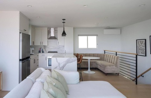 El Porto Apartment | Renovated 2BR Steps from the Pacific with AC, Parking