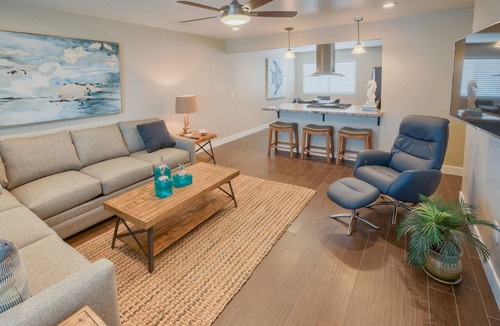 Downtown Apartment | Room for Everyone, Block from the Beach