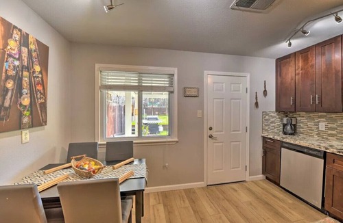 Carmichael House | Silver Modern 2BR: Pet-Friendly Oasis w/Fenced Private Garden Near Downtown