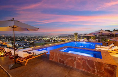Mount Helix House | Zen Hilltop Estate : Heated Infinity Pool, Spa, 360° SoCal Views, Pvt Deck