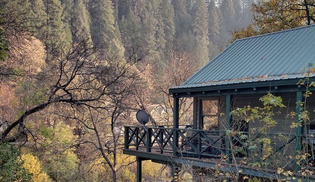 2-bedroom riverfront house in beautiful Downieville, fishing, biking, swimming