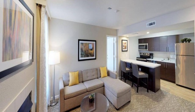Desk & Fireplace Included – Spacious 2 Suite with Free Breakfast