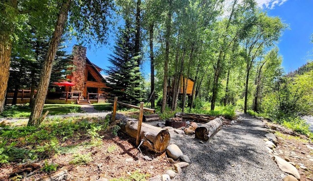 Log Home on the East River w/Fish Access | 3 Bedroom | Gas Grill | Firepit