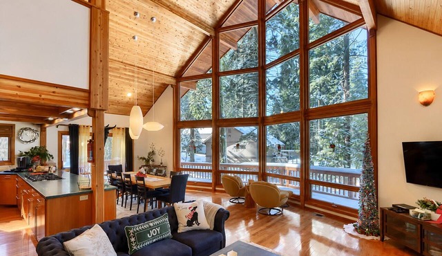 🌄 Luxe A-Frame Panoramic View Yosemite West Cabin - NEW AC and EV Charger🌄