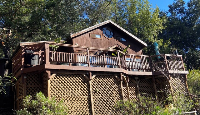 Owl's Nest 1-bedroom two-story cabin in a charming Los Gatos Naturist Resort