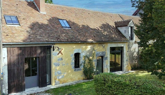 Percheronne House with Enclosed Garden and Stylish Fireplace in Comblot