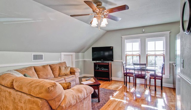 Queen Suite + In-Unit Laundry | Steps to Vine Street District | Huston's Attic