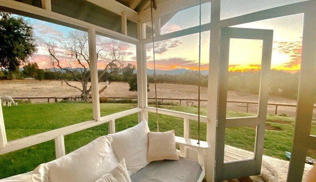 Renovated 1930s Farmhouse · Hot Tub, Alpacas, Sheep, Goats & Santa Ynez Views