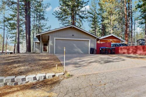 Retro-Modern Tahoe Retreat with Vinyl Record Player Grill Deck Fooseball