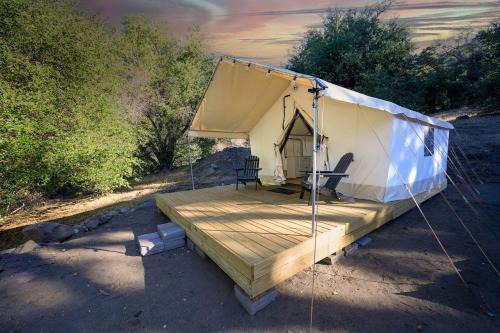 Secluded Mountain Wall Tent with Scenic Valley Views near Palomar Mountain, CA