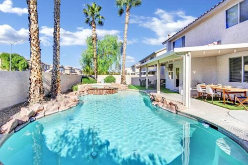 Seven Palms Stylish Home with Pool, Hot Tub,& Movie Room