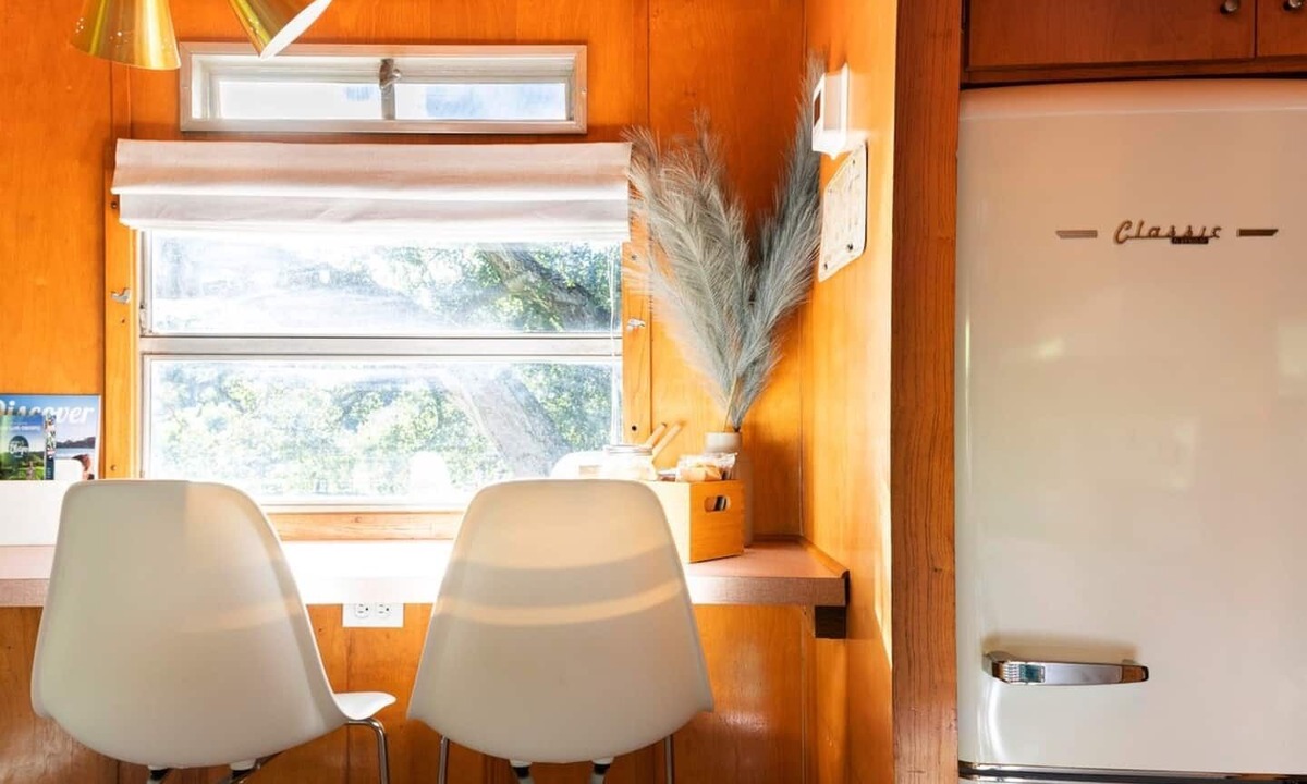 Arroyo Grande Apartment | The Spartan is a fun 1950's vintage trailer under oak trees overlooking a 1 acre organic farm!