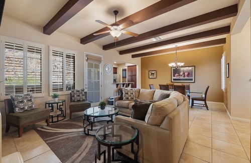 La Quinta Condo | Mountain View! Luxurious 2-Story Townhome, Private Patio, Pet Friendly, 2-Car Garage! (T64)